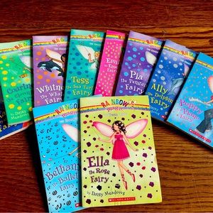 10 Rainbow magic books by Daisy Meadows . Always a favourite for little ones!